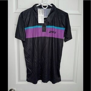 NWT 2XU custom polo shirt with antibacterial wash